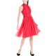 thumbnail image 1 of Max Studio London Vestido acampanado con pliegues de abanico para mujer, rojo, grande, 1 of 1