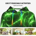 thumbnail image 4 of Haiem Green Lightning for Men's Fashion Hoodies & Sweatshirts with Kangaroo Pocket,Hooded Sweatshirt with Eye-catching Drawstrings-XX-Large, 4 of 7