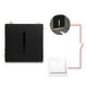 thumbnail image 5 of Lámpara de pared moderna para escalera, empotrada, para interiores, luz blanca cálida, iluminación de paisaje de 3 W cuadrado negro, 5 of 9