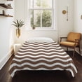 thumbnail image 4 of Brown White Small Tapestry for Bedroom Wall Hanging Tapestry,Modern Abstract Waves Water Ripple Striped Ceiling Backdrop Tapestries Poster Blanket Wall Decor for Teens Room Living Room Dorm 23" x 28", 4 of 8