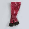thumbnail image 4 of Hicidod Leggings for Girls Fall Winter Fleece Lined Thermal Leather Tights Waterproof Fashion Solid Color Stretchy Pants, 4 of 7