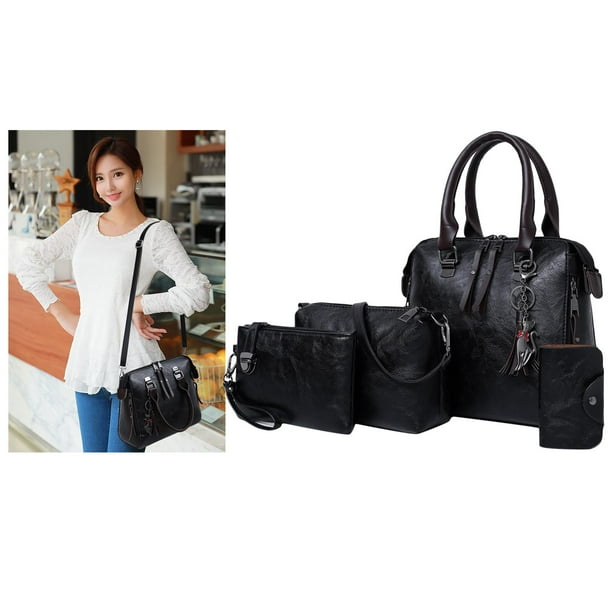 Bolso de Mano de Moda para Mujer, Bolsos de Cuero PU + Bolso de Hombro + Monedero + Tarjetero, Cumpleaños de Navidad para Mujer Macarena Monedero del bolso de las mujeres