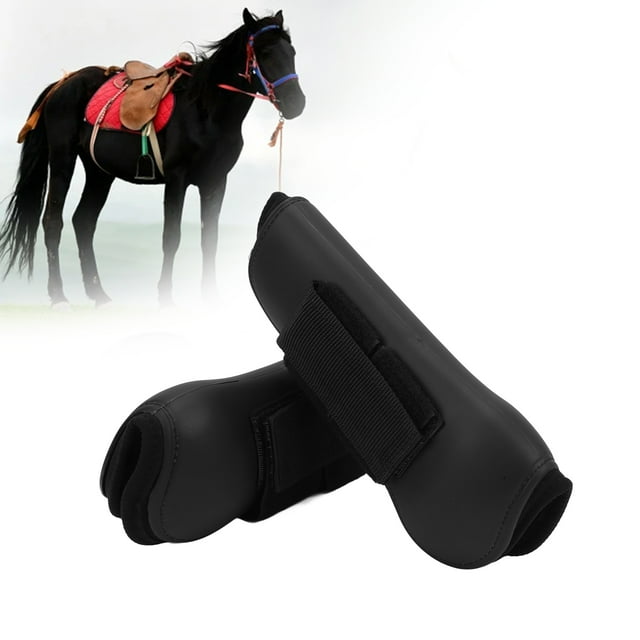 Horse Tendon Boots Set, Prevent Slipping Easy To Stick Horse Boot PU Shell Cushioning With Hook For Horses