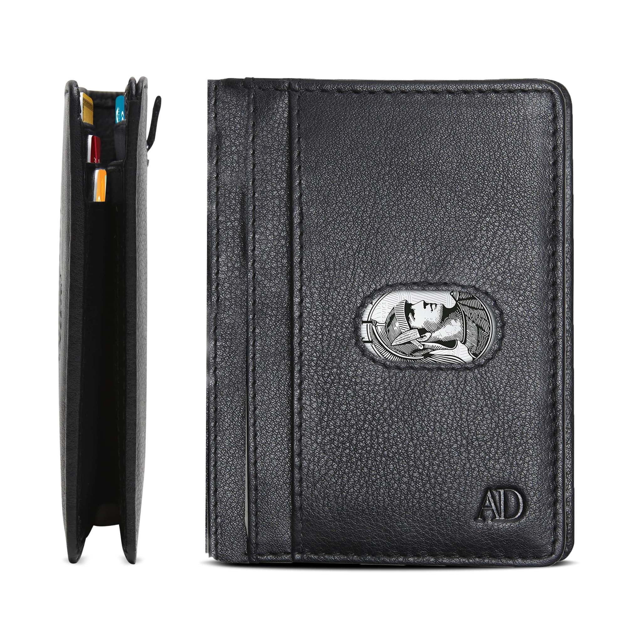 RFID Credit Card Holders for Men Women Pull Tab Wallet Mens Slim Front Pocket Minimalist Wallet Minimalist Front Pocket