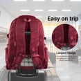 thumbnail image 6 of Forest Myth Backpack for Men and Women, Water Resistant College School Bag,Lightweight Travel Backpack,Large Size, Wine Red, 6 of 7