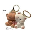 thumbnail image 5 of Soumake 1 Pair Couple Keyring Pendant Cartoon Bear Hug Theme Pendant Keychain Magnetic Design Keychain Bag Decoration Birthday Gift, 5 of 7