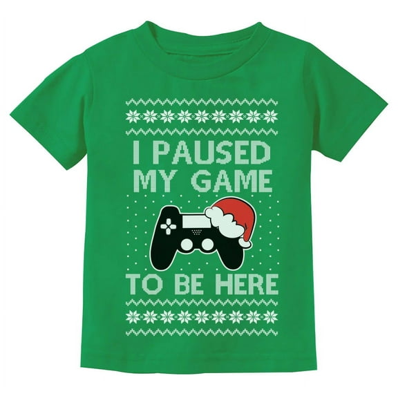 Tstars Boys I Paused My Game to Be Here Holiday Xmas Funny Christmas Gift Youth T Shirt