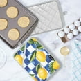 thumbnail image 5 of Yayeee Pot Holders Kitchen Heat Resistant with Pocket 7"x9.8" Cotton Oven Cooking Hot Pads, Lemon Checkered, 5 of 7