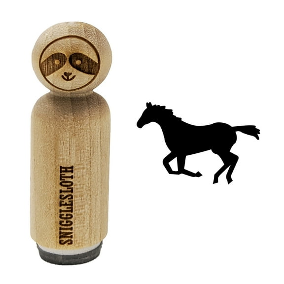Horse Running Solid Rubber Stamp for Scrapbooking Crafting Stamping - Mini 1/2 Inch