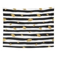 thumbnail image 1 of UFAEZU Yellow Stripe Gold Autumn Leaves on Striped Autumnal Linear Leaf Shiny for Fall Wall Art Hanging Tapestry Home Decor for Living Room Bedroom Dorm 51x60 inch, 1 of 1