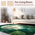 thumbnail image 2 of ODIKA 8'x10' Machine Washable Non-Slip Area Rug, Starry Monstera with Pine Arbor Flutter and Emerald Flair High Traffic Rug, Green, 198589, 2 of 7