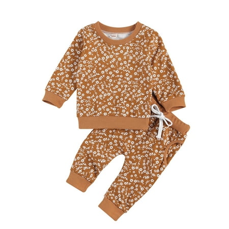 

Infant Toddler Baby Girls Floral Sweatshirts Top Legging Pant Outfits