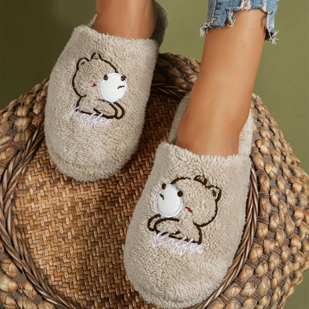 

Summer Slippers For Women Beach Accesseories Flip Flops For Women Ladies Cartoon Embroidered Bedroom Slippers Cotton Slippers Home Slippers Casual Shoes For Women Swimming Pool Accessories Mens Women