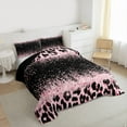 thumbnail image 3 of Homewish Cheetah Print Girl 2pcs Bedding Comforter Set,Black Pink Twin Comforter Sets,Bling Glitter Breathable Bedding Set,Microfiber Bedroom Decor,Reversible, 3 of 8
