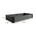 thumbnail image 3 of Elio Outdoor Metal 6×3×x1ft Raised Garden Bed, 6FT Planter Box, Rust-Resistant, Open Bottom, Sturdy Design for Vegetables, Flowers, Herbs, Black, 3 of 8