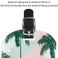 thumbnail image 4 of Square 2Pack PU Leather tropical palm trees Cruise Luggage Tag with Privacy Cover and Name ID Tag for Travel Handbags Backpacks Luggage Tags, 4 of 6