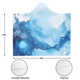 thumbnail image 3 of Wearable Blanket,Blue Marble Pattern Hooded Wearable Flannel Blanket for Adults & Teens,Winter Poncho Shawl Wrap Cape Cozy Anti-Pill,50"x60", 3 of 5