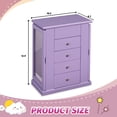 thumbnail image 3 of Music Jewelry Box for Girls, 5 Layer Musical Jewelry Organizer with Spinning Dancer for Kids Christmas New Year Birthday Gifts,Purple, 3 of 8
