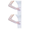 thumbnail image 2 of Sonducket Guantes largos para mujer Accesorio de ropa elegante Estilo simple Elegante Color sólido Señoras Dedos Guantes Decoraciones Azul Azul claro 2piezas, 2 of 6