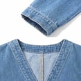 thumbnail image 6 of Admvng Men's Denim Cardigan Jacket Long Sleeve Open Front Casual Jean Outerwear Lightweight Layering Shacket, 6 of 8