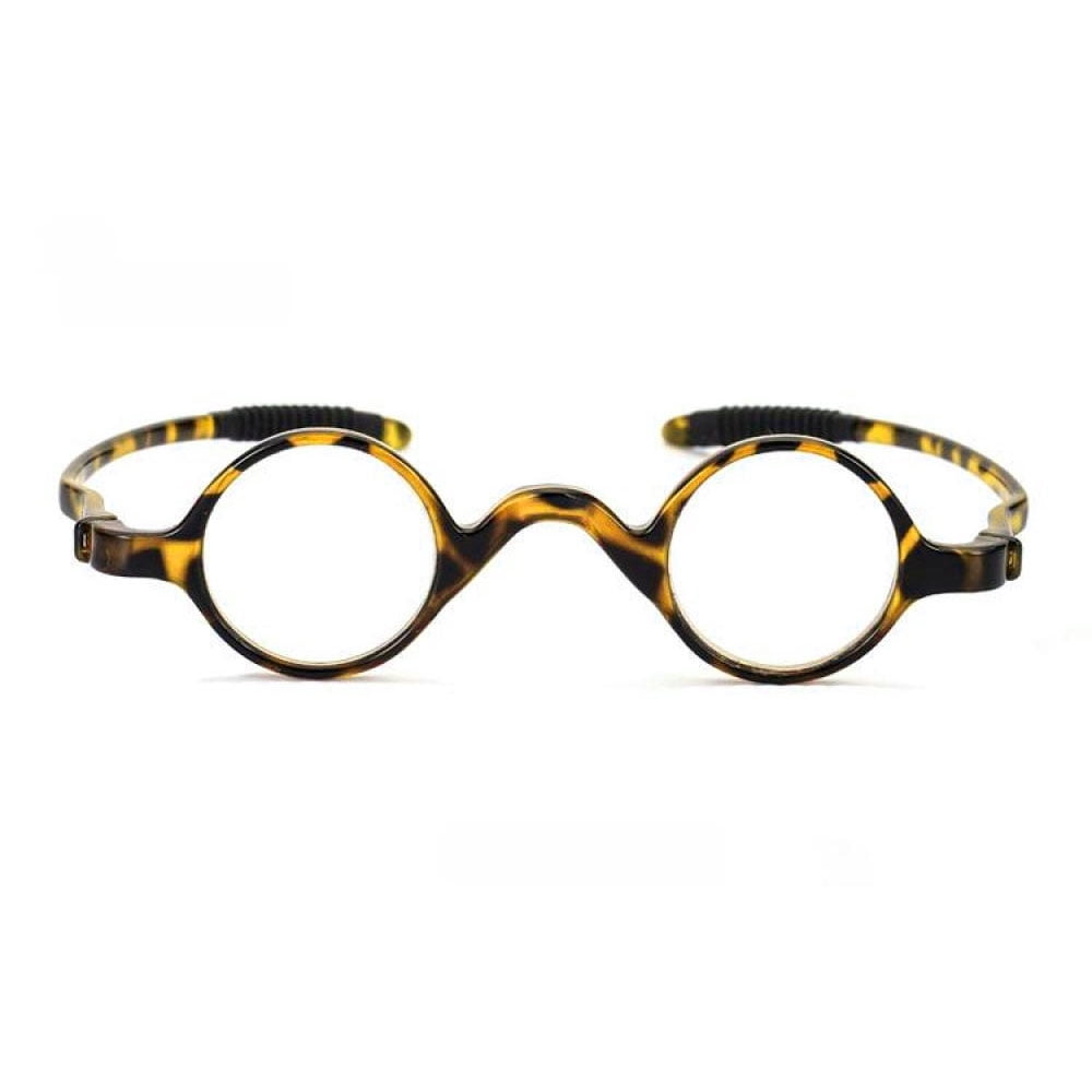 2 Pairs of 32mm Retro Reading Glasses Fashionable Small Round Tortoise Personalized Classic Blue Light Blocking Readers TR90 Flexible Presbyopic Glasses +3.50