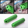 thumbnail image 4 of clavijas para bicicleta, de aleación de aluminio, antideslizantes, con base de plomo, para ejes de 3/8 pulgadas, color verde, 4 of 5