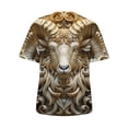 thumbnail image 4 of Drses Women's Round Neck Animal Relief Printed Short Sleeved Top Outdoor Daily Casual Short Sleeve Tee Shirt, 4 of 5