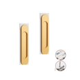 thumbnail image 1 of Set of 2 Non-Perforated Gold Sliding Door Handles, 1 of 4