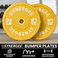 thumbnail image 2 of Synergee Bumper Plates – Durable Olympic Weight Plates, Low-Bounce Rubber for Strength Training, Powerlifting, and Functional Workouts., 2 of 6