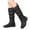 Black, variant on Women's Winter Knee Thigh High Snow Boots Waterproof Rain Warm Lined Wide Calf Snow Boot (White,9)