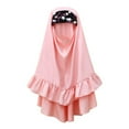 thumbnail image 6 of Ruyang Dresses for Girls, Girls Muslim Prayer Hijab Dress Kids Muslim Abaya Prayer Dress with Hijab Middle E𝐚st Arabian 𝐃ubai Robe, 6 of 7