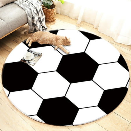 

UNLLLL Family Creative Football Basketball Bedroom Living Room Carpet Floor Mat for Indoor or Outdoor