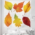 thumbnail image 1 of Fall Tapestry, Realistic Illustration of Dried Seasonal Foliage with Raindrops on a Vein Background, Fabric Wall Hanging Decor for Bedroom Living Room Dorm, 5 Sizes, Multicolor, by Ambesonne, 1 of 1