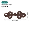 thumbnail image 2 of Uxcell 6 Pcs Botones de Nudos Chinos para Cierre de Costuras y Capas, Café Oscuro/Negro, 2 of 7