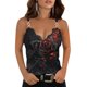 thumbnail image 4 of Blusa sin mangas con cuello en V para mujer a la moda Cami Camiseta con estampado Camis Tops Fridja qr5418, 4 of 5