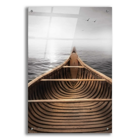 Epic Art 'Old Wooden Canoe' by Lori Deiter, Acrylic Glass Wall Art, 24"x36"