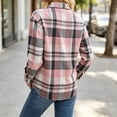 thumbnail image 5 of Enjoytime Plaid Long Sleeve Shirts for Women Flannel Button Down Shackets Fall Fashion Work Business Casual Jacket with Pocket, 5 of 7