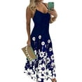thumbnail image 1 of YAGHYAGH Womens Floral Print Sling Long Dress Summer Beach Sleeveless Sundress, 1 of 3