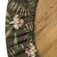 thumbnail image 5 of Ambesonne Floral Fitted Round Tablecloth, Spring Flowers Romance Theme, 36"- 40" Diameter, Taupe Reseda Green and Coral, 5 of 5