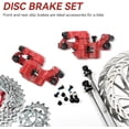 thumbnail image 3 of HUGFEGWE MTB Disc Brake Set, 1 Set Disc Brake Kit, MTB Front & Rear Disc Brake Caliper Bicycle Bicycle Cable Puller Accessories for Mountain Bike, Road Bike, BMX CA919-131681, 3 of 9