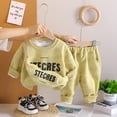 thumbnail image 3 of Toddler Outfit Set Long Sleeve Sweatshirt Pants and Crossbody Bag Comfortable Pullover Crewneck Casual Wear for Kids Boys Girls, 3 of 3