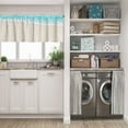 thumbnail image 5 of LALILO Kitchen Curtain Valance Sea Sand Beach Light Aqua Rod Pocket Window Curtain 52"x 18" Set of 2, 5 of 5
