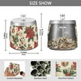 thumbnail image 2 of Yayeee Ashtray with Lid for Cigarette Smokeless Stainless Steel Home Ash Holder, Christmas Poinsettia, 2 of 7