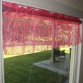 thumbnail image 2 of Floral Lace Window Valance 58 Inch Wide Coral, 2 of 3