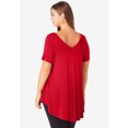 thumbnail image 2 of Roaman's Women's Plus Size Ultra Drape V-Neck Swing Tunic Top, 2 of 6