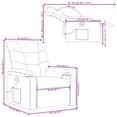 thumbnail image 2 of vidaXL Massage Recliner Chair Gray Faux Leather, 2 of 5