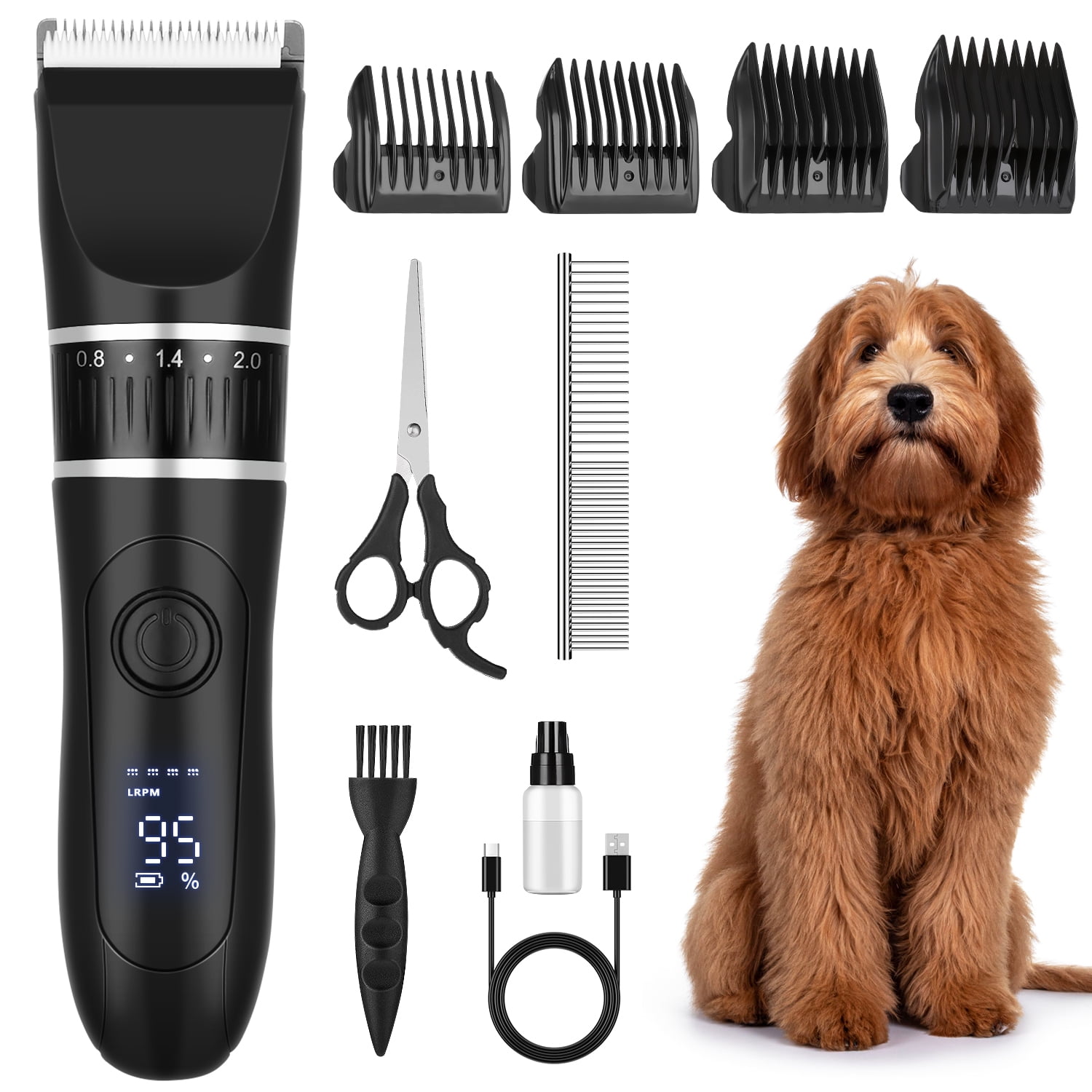 Professional 2speed Electric Pet Hair Clipper Shaver Cordless Grooming