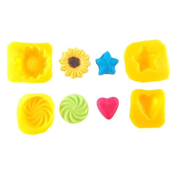 EDELAINE'S Assortment 3 Set 4 Cavity Silicone Molds for Cream Cheese Mints , Chocolate