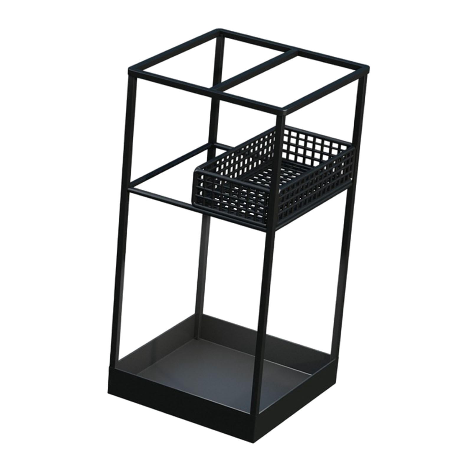 Fiocias Umbrella Stand Stable Space Saving Portable Convenient Umbrella Organizer Holder Black