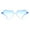Blue, variant on Girls Child Size Rimless Heart Shape Plastic Sunglasses Red